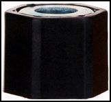 Hole screw cap (thread 24-400) with 0.1mm thick, ZeroSept® ALUmono - aluminum foil (silver) gasket